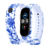 Strap For Xiaomi Mi Band 4 3 5 6 watch band Creative graffiti style Silicone bracelet replacement For XiaoMi band 4 5 Wristband