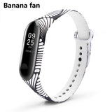 Strap For Xiaomi Mi Band 4 3 5 6 watch band Creative graffiti style Silicone bracelet replacement For XiaoMi band 4 5 Wristband