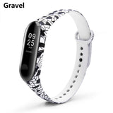 Strap For Xiaomi Mi Band 4 3 5 6 watch band Creative graffiti style Silicone bracelet replacement For XiaoMi band 4 5 Wristband